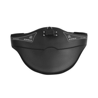 Kurze Bauchgurtschnalle Acavallo Gel & PVC Schwarz