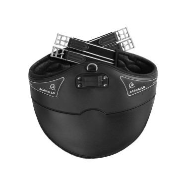 Kurze Bauchgurtschnalle Acavallo Gel & PVC Schwarz