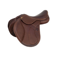 Modigliani Hindernissattel mit Acavallo Wollpaneelen Cognac Braun Modigliani Hindernissattel mit Acavallo Wollpaneelen Cognac Braun