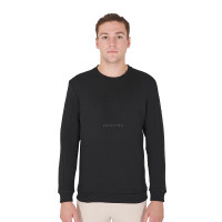 Winter-Sweatshirt Herren mit Rundhalsausschnitt aus Baumwolle Equestro Schwarz Winter-Sweatshirt Herren mit Rundhalsausschnitt aus Baumwolle Equestro Schwarz