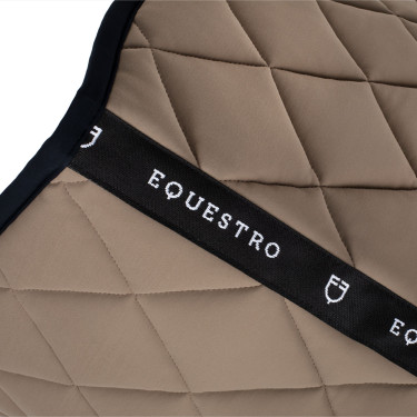Dressurschabracke aus technischem Gewebe Black Line Edition Equestro Walnuss Braun