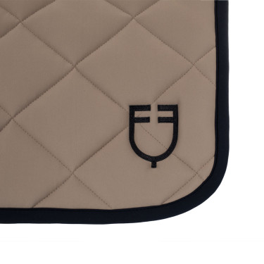 Dressurschabracke aus technischem Gewebe Black Line Edition Equestro Walnuss Braun