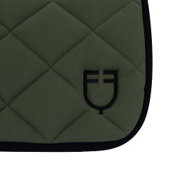 Dressurschabracke aus technischem Gewebe Black Line Edition Equestro Dunkelgrün / Schwarz Gr&amp;amp;amp;amp;amp;amp;amp;amp