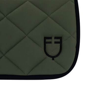 Dressurschabracke aus technischem Gewebe Black Line Edition Equestro Dunkelgrün / Schwarz Gr&amp;amp;amp;amp;amp;amp;amp;amp