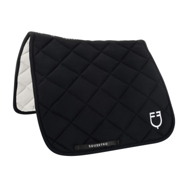 Dressurschabracke aus technischem Gewebe Black Line Edition Equestro Schwarz