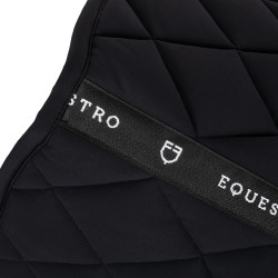 Dressurschabracke aus technischem Gewebe Black Line Edition Equestro Schwarz