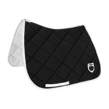 Dressur-Schabracke aus technischem Stoff mit GP Equestro-Logo Schwarz / Weiß