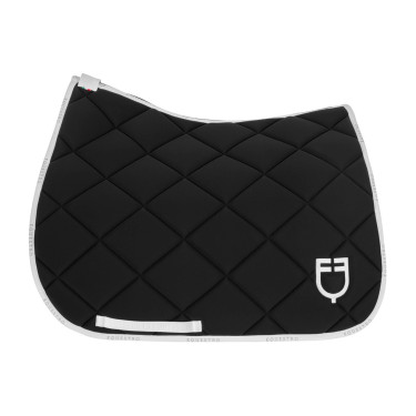 Dressur-Schabracke aus technischem Stoff mit GP Equestro-Logo Schwarz / Weiß