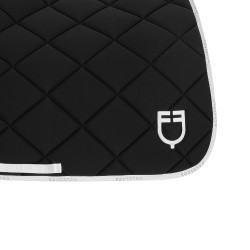 Dressur-Schabracke aus technischem Stoff mit GP Equestro-Logo Schwarz / Weiß