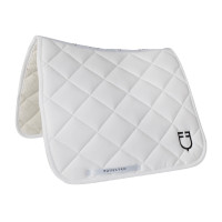 Dressur-Schabracke aus technischem Stoff mit gesticktem Logo White Line Equestro Weiß Wei&amp;amp;amp;amp;amp;szlig;
