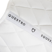 Dressur-Schabracke aus technischem Stoff mit gesticktem Logo White Line Equestro Weiß Wei&amp;amp;amp;amp;amp;szlig;