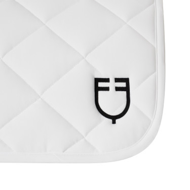 Dressur-Schabracke aus technischem Stoff mit gesticktem Logo White Line Equestro Weiß Weiß Dressur-Schabracke aus technischem Stoff mit gesticktem Logo White Line Equestro Weiß Weiß
