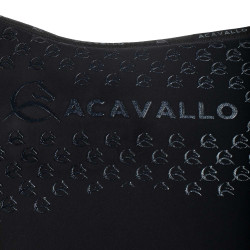 Lycra-Dressur-Schabracke mit Gel-Grip und Unterseite aus Bambusfaser Acavallo Schwarz / schwarz