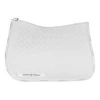Lycra-Dressur-Schabracke mit Gel-Grip und Unterseite aus Bambusfaser Acavallo Weiß / weiß Wei&amp;amp;amp;amp;amp;amp;szlig;