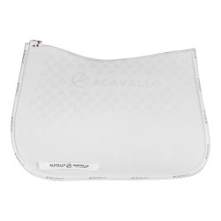 Lycra-Dressur-Schabracke mit Gel-Grip und Unterseite aus Bambusfaser Acavallo Weiß / weiß Wei&amp;amp;amp;amp;amp;amp;szlig;