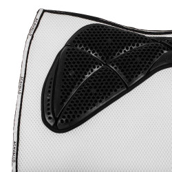 Quadratische Dressurschabracke aus Memory-Schaumstoff mit Gel-Grip und 3D-Spaceer Acavallo Weiß Weiß