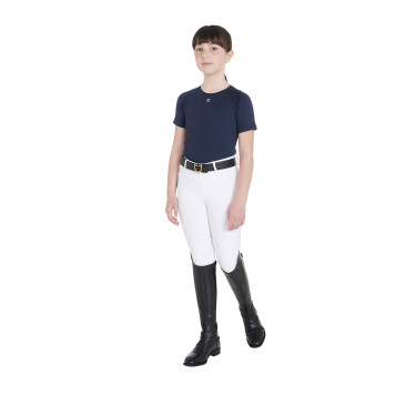 Technisches Trainings-T-Shirt für Kinder Equestro Marine Marineblau Technisches Trainings-T-Shirt für Kinder Equestro Marine Marineblau