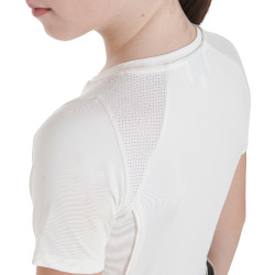 Technisches Trainings-T-Shirt für Kinder Equestro Weiß Weiß