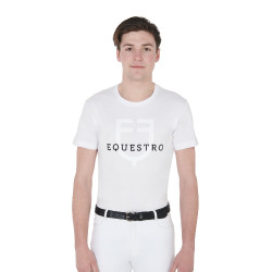 Figurbetontes T-Shirt mit Logo auf der Brust Herren Equestro