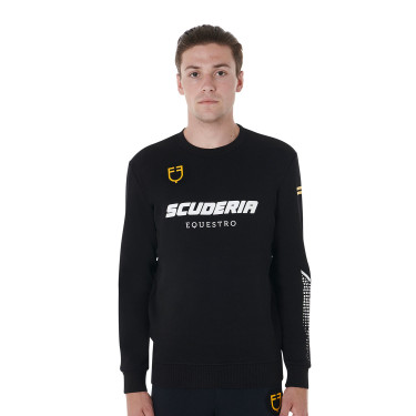 Herren-Rundhalsweatshirt Kollektion Scuderia Equestro Schwarz