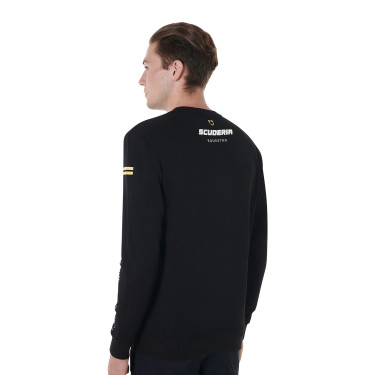 Herren-Rundhalsweatshirt Kollektion Scuderia Equestro Schwarz