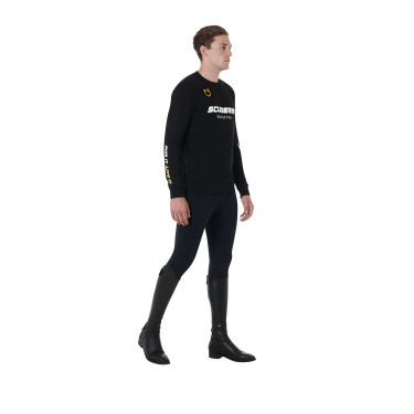 Herren-Rundhalsweatshirt Kollektion Scuderia Equestro Schwarz