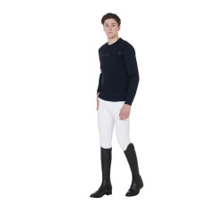 Herren-Sweatshirt aus Interlock mit Rundhalsausschnitt Equestro Herren-Sweatshirt aus Interlock mit Rundhalsausschnitt Equestro