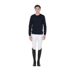 Herren-Sweatshirt aus Interlock mit Rundhalsausschnitt Equestro Herren-Sweatshirt aus Interlock mit Rundhalsausschnitt Equestro