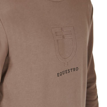 Winter-Sweatshirt Herren mit Rundhalsausschnitt aus Baumwolle Equestro Winter-Sweatshirt Herren mit Rundhalsausschnitt aus Baumwolle Equestro