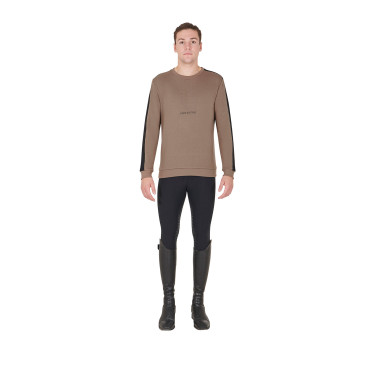 Winter-Sweatshirt Herren mit Rundhalsausschnitt aus Baumwolle Equestro Winter-Sweatshirt Herren mit Rundhalsausschnitt aus Baumwolle Equestro