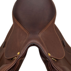 Modigliani Hindernissattel mit Acavallo Wollpaneelen Dunkelbraun