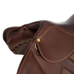 Modigliani Hindernissattel mit Acavallo Wollpaneelen Dunkelbraun