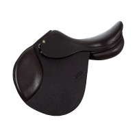 Sattelüberzug für Hindernisse aus geprägtem Leder Supreme Evolution New Equestro Dunkelbraun