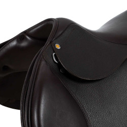 Sattelüberzug für Hindernisse aus geprägtem Leder Supreme Evolution New Equestro Dunkelbraun
