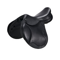 Doppelte Hindernissattel aus Leder Meredith Equestro Schwarz Doppelte Hindernissattel aus Leder Meredith Equestro Schwarz