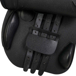 Doppelte Hindernissattel aus Leder Meredith Equestro Schwarz Doppelte Hindernissattel aus Leder Meredith Equestro Schwarz