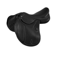 Selle obstacle Botticelli avec panneaux en laine Acavallo Noir