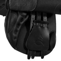 Spring-Sattel Botticelli mit Wollpaneelen Acavallo Schwarz Spring-Sattel Botticelli mit Wollpaneelen Acavallo Schwarz