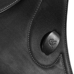 Spring-Sattel Botticelli mit Wollpaneelen Acavallo Schwarz Spring-Sattel Botticelli mit Wollpaneelen Acavallo Schwarz