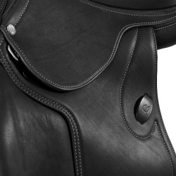 Spring-Sattel Botticelli mit Wollpaneelen Acavallo Schwarz Spring-Sattel Botticelli mit Wollpaneelen Acavallo Schwarz