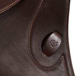 Spring-Sattel Botticelli mit Wollpaneelen Acavallo Dunkelbraun