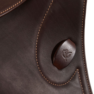 Spring-Sattel Botticelli mit Wollpaneelen Acavallo Dunkelbraun