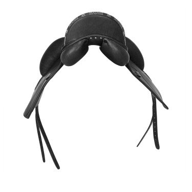 Dressursattel Perugino mit kleinen Acavallo-Pauschen Schwarz