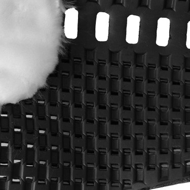 Stoßdämpfer Piuma Respira Eva Acavallo Weißes Lammfell Schwarz