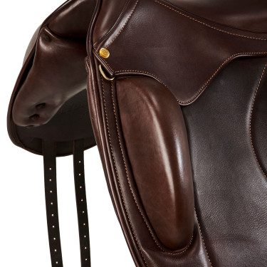 Dressursattel Leonardo mit Wollkissen Acavallo Dunkelbraun