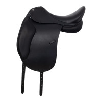 Dressursattel mit langen Pauschen Aachen Equestro Schwarz Dressursattel mit langen Pauschen Aachen Equestro Schwarz