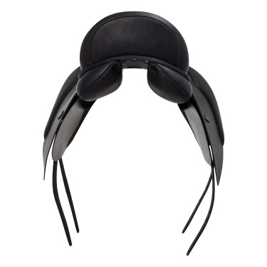 Dressursattel mit langen Pauschen Aachen Equestro Schwarz