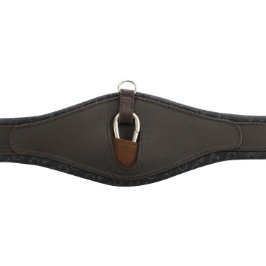 Ledersprunggurt geformt Equestro Dunkelbraun
