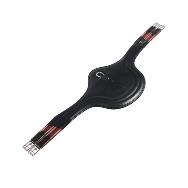 Gurt mit Bauchlatz für Hindernisreiten aus Leder Desiree Equestro Schwarz Gurt mit Bauchlatz für Hindernisreiten aus Leder Desiree Equestro Schwarz