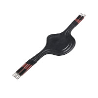 Gurt mit Bauchlatz für Hindernisreiten aus Leder Desiree Equestro Schwarz